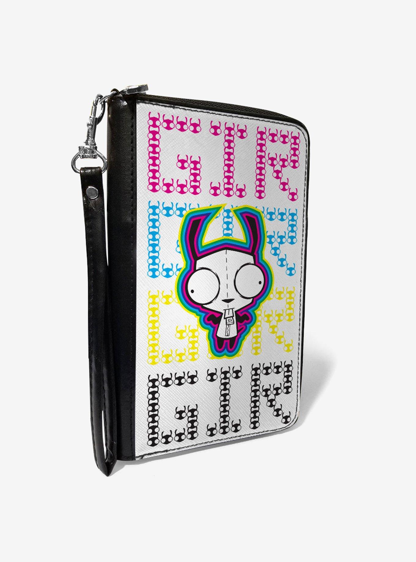 Invader Zim GIR Pose and Text Zip Around Wallet, , hi-res