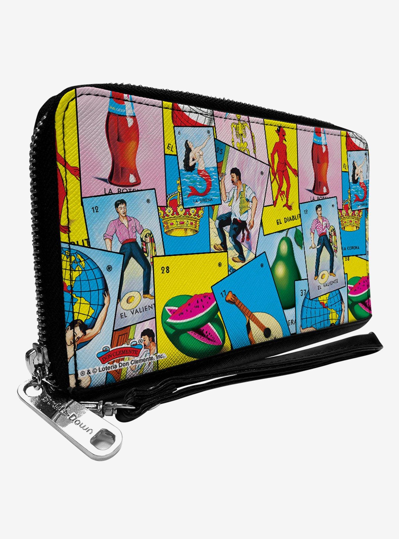 Loteria Card Logos Stacked Zip Around Wallet, , hi-res