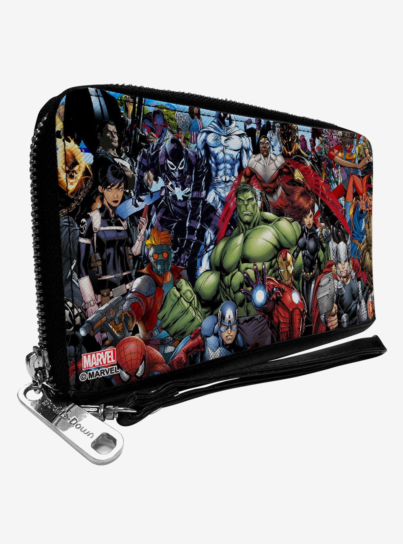 Hot Topic Marvel Universe Heroes and Villains Portrait Zip Around