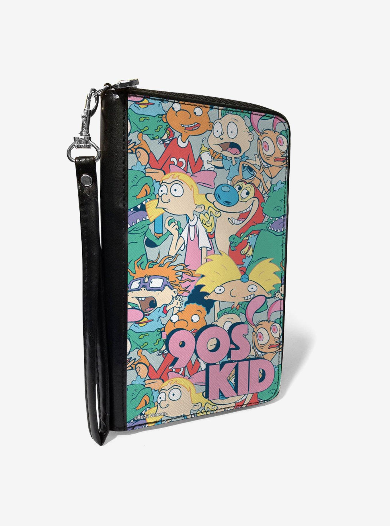 Nickelodeon Rewind 90s Kid Character Mash Up Zip Around Wallet, , hi-res