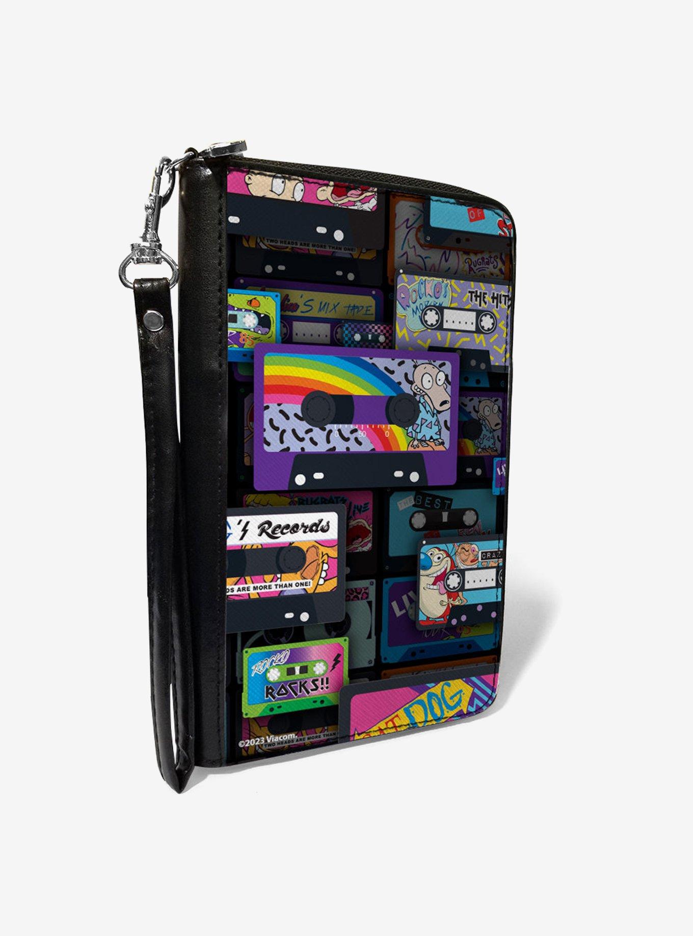 Nickelodeon 90s Rewind Mash Up Cassette Tapes Zip Around Wallet, , hi-res