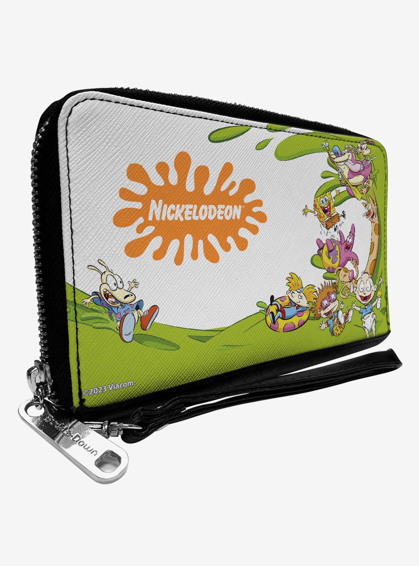 Nickelodeon 90s Character Mash Up and Splat Logo Zip Around Wallet, , hi-res