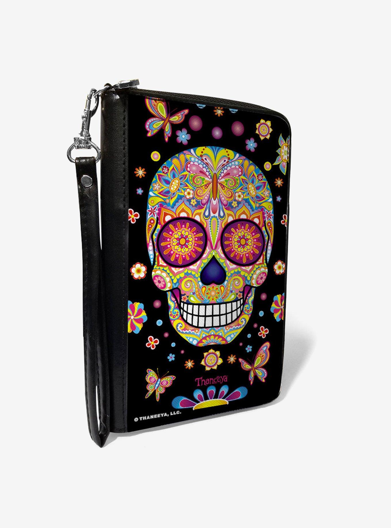 Thaneeya McArdle Mariposa Calaveras Flowers Zip Around Wallet, , hi-res