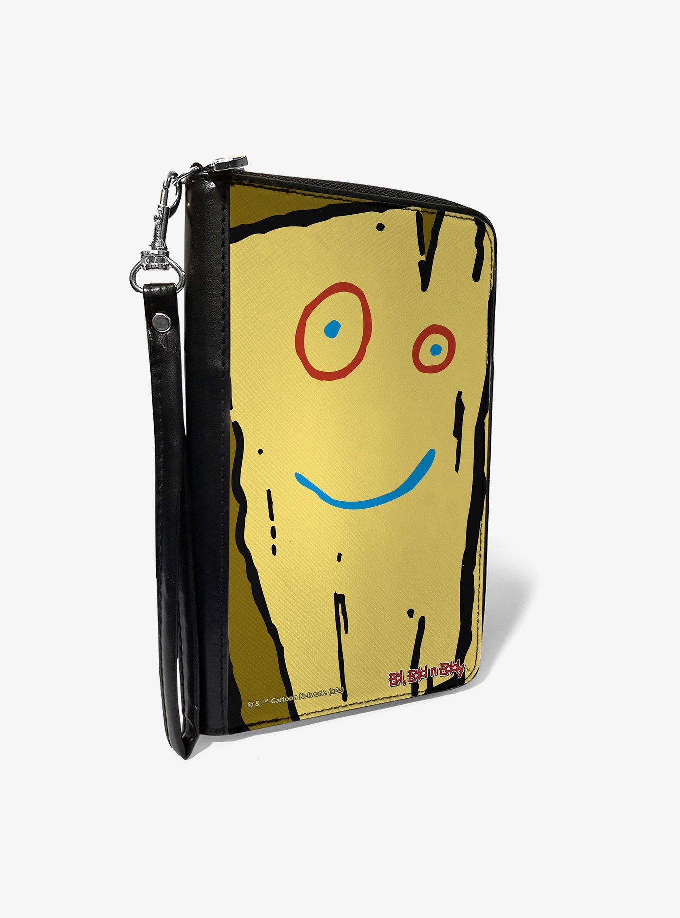 Buckle-Down Ed, Edd N Eddy 'Plank' Zip-Around Wallet - Vegan Leather, 7.5x4.5 Inches, Detachable Wrist Strap
