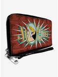 Johnny Bravo Title Logo and Flex Pose Zip Around Wallet, , hi-res
