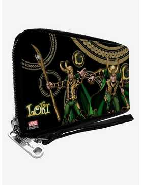 Marvel Loki Action Poses and Icon Zip Around Wallet, , hi-res