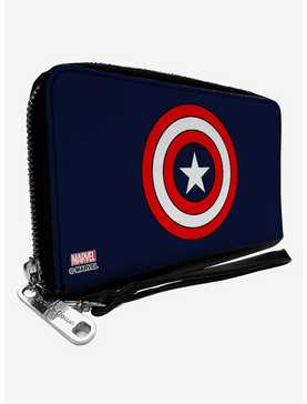 Marvel Captain America Shield Zip Around Wallet, , hi-res
