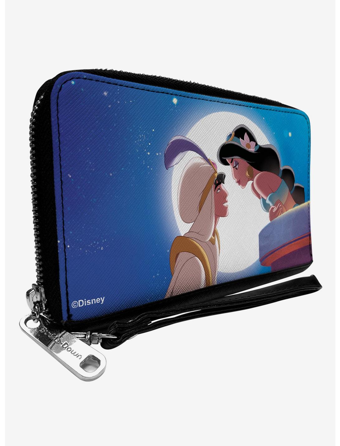 Disney Classic Aladdin and Jasmine Moonlight Kiss Zip Around Wallet, , hi-res