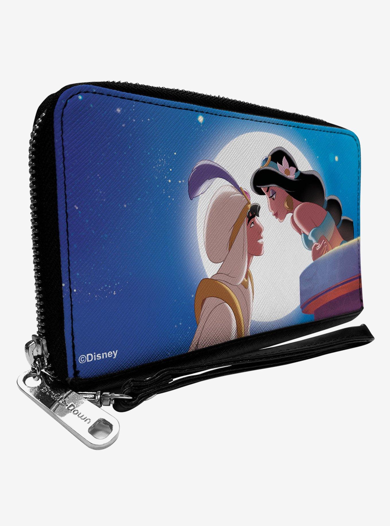 Disney Classic Aladdin and Jasmine Moonlight Kiss Zip Around Wallet, , hi-res