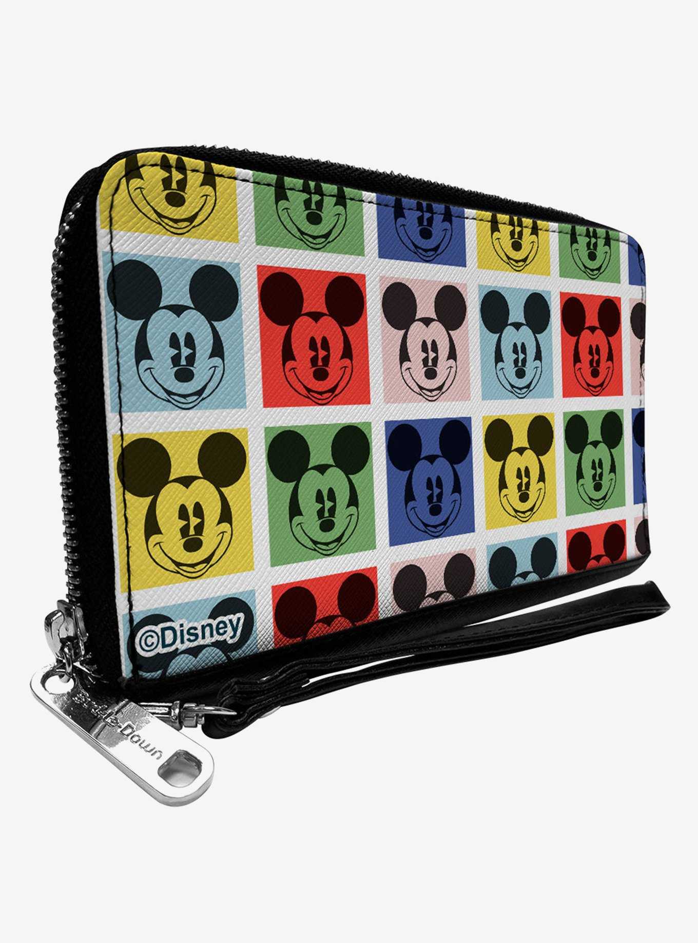 Disney Mickey Mouse Smiling Blocks Zip Around Wallet, , hi-res