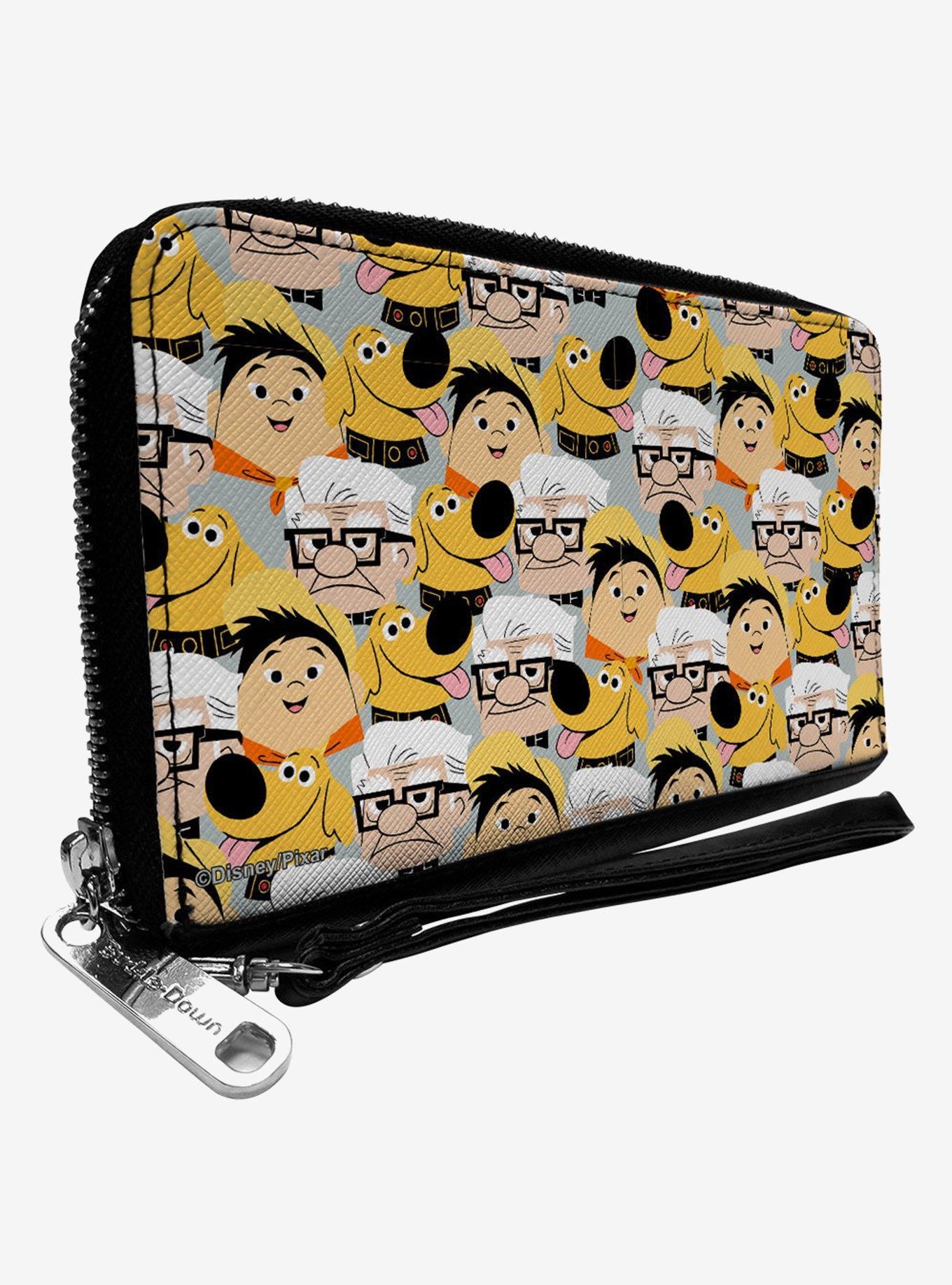 Disney Up Character Faces Stacked Zip Around Wallet, , hi-res