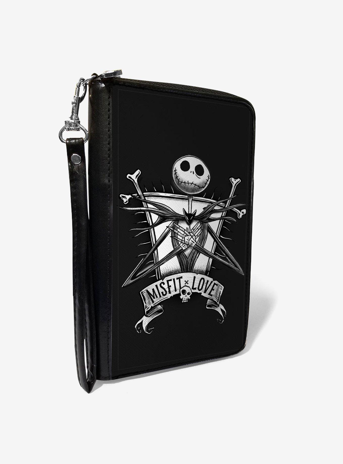 Disney Nightmare Before Christmas Misfit Love Jack & Sally Zip Around Wallet, , hi-res