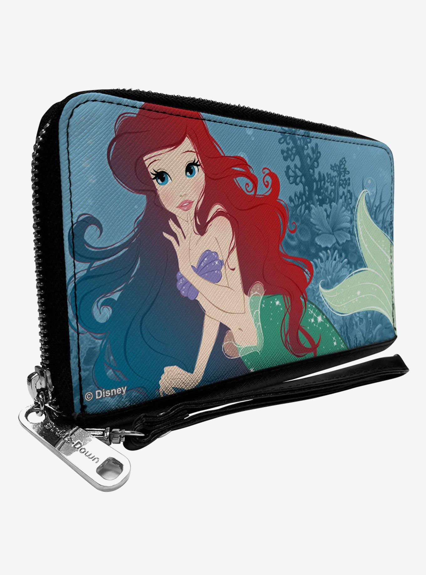 Disney X Coach Long Zip Around store Wallet - Ariel