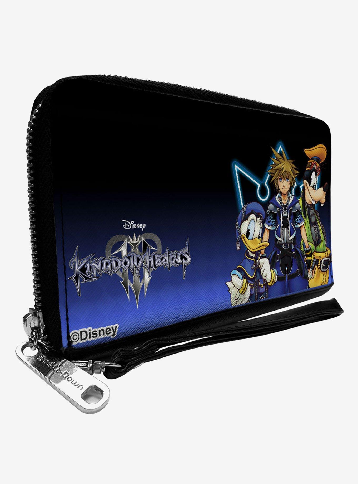 Disney Kingdom Hearts Donald Sora and Goofy Group Zip Around Wallet, , hi-res