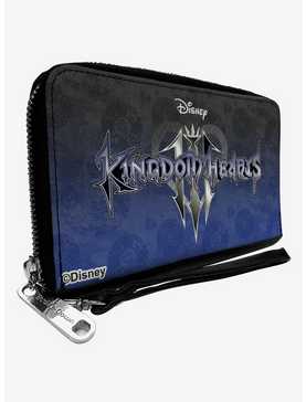 Disney Kingdom Hearts III Logo Hidden Mickey Symbol Zip Around Wallet, , hi-res