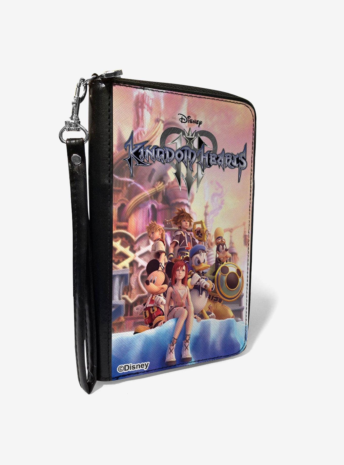 Disney Kingdom Hearts III 6-Character Group Castle Zip Around Wallet