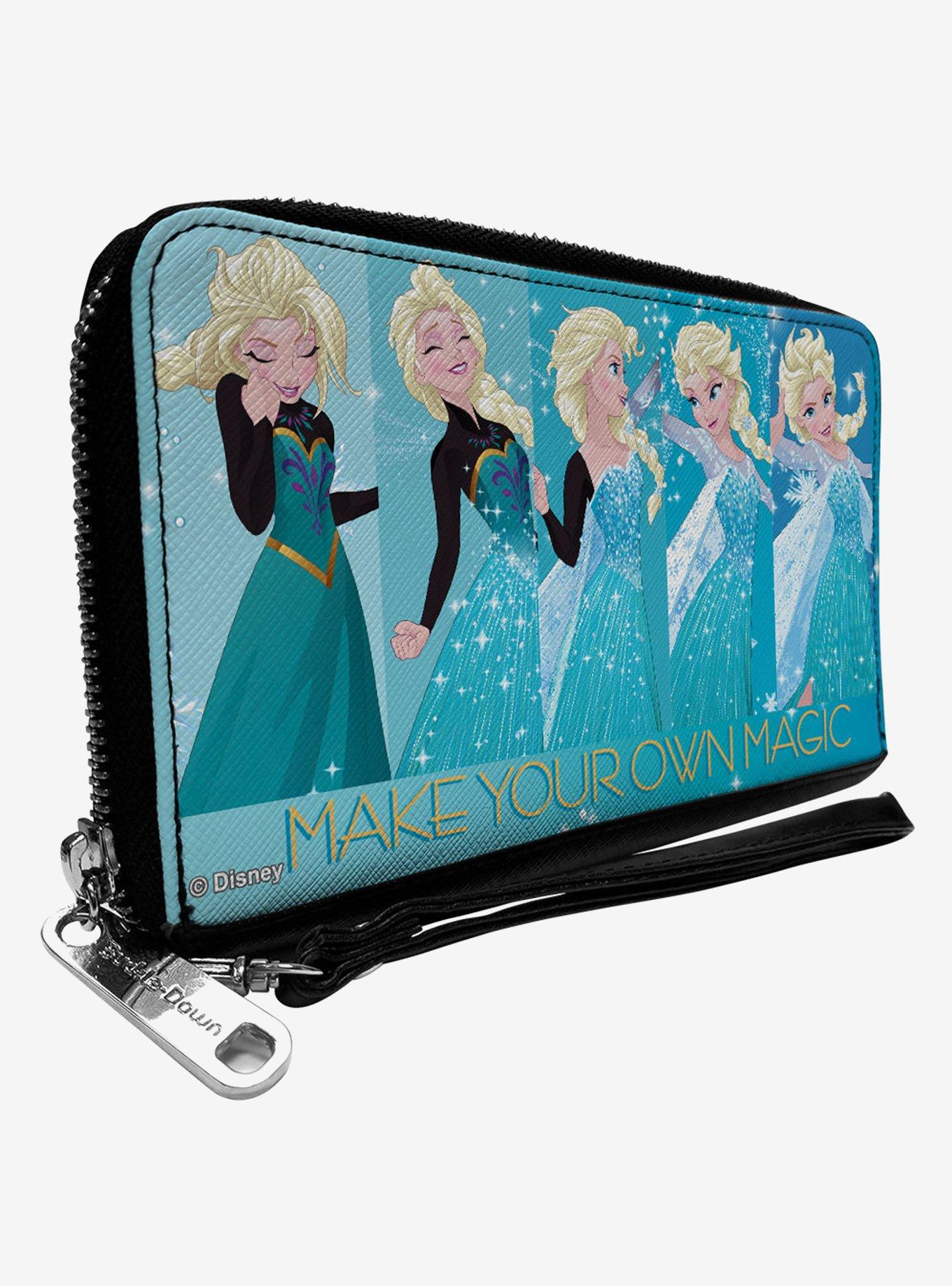 Disney Frozen Elsa Make Your Own Magic Transform Zip Around Wallet, , hi-res