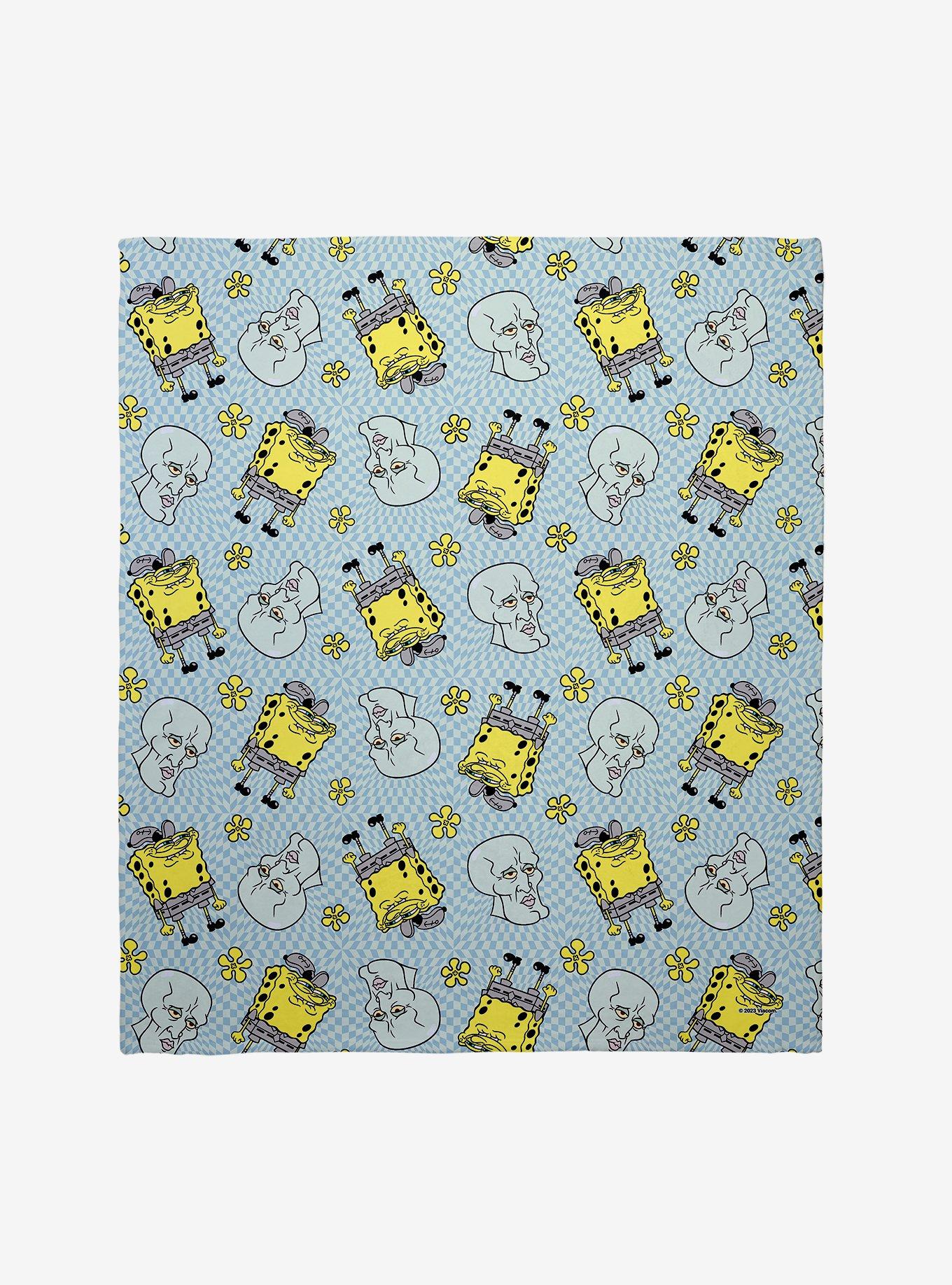 SpongeBob SqarePants Handsome Squidward Smirk Throw Blanket