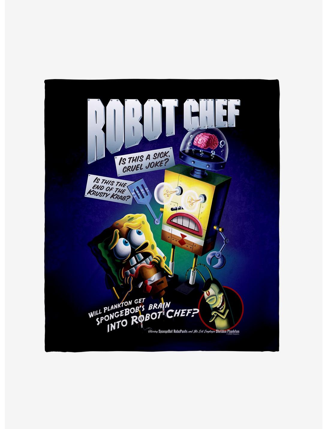 SpongeBob SqarePants Robot Chef B-Movie Poster Throw Blanket, , hi-res