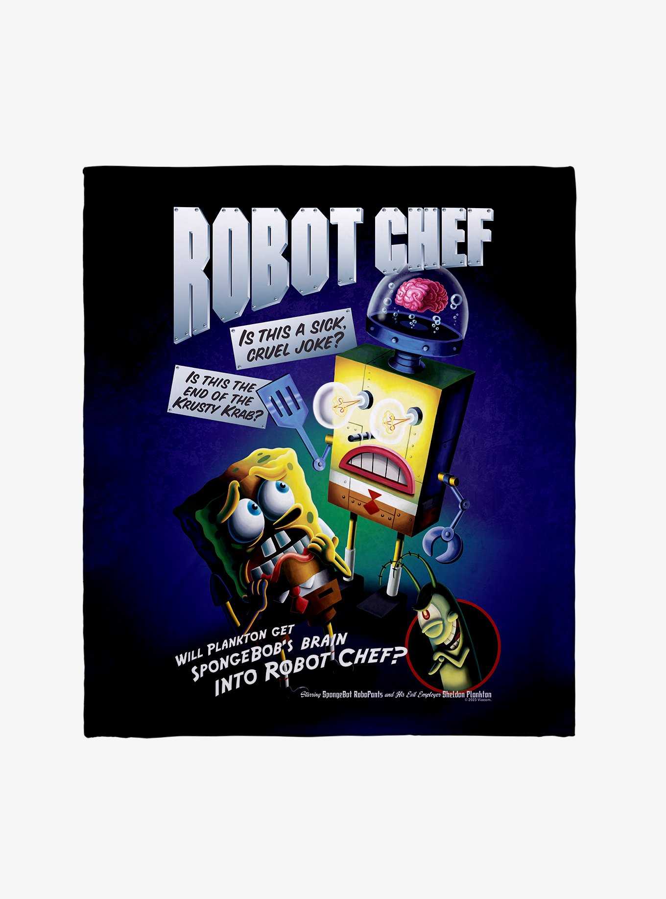 SpongeBob SqarePants Robot Chef B-Movie Poster Throw Blanket, , hi-res