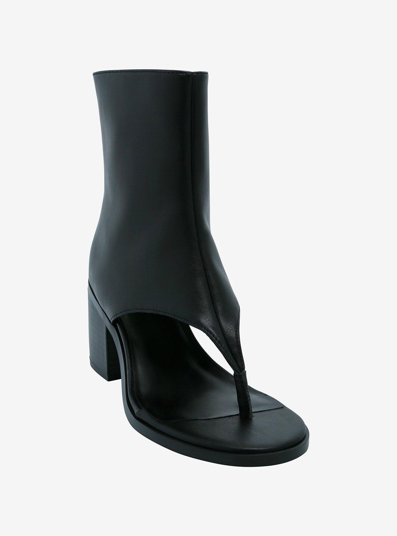 Azalea Wang Black Boot Sandals, , hi-res