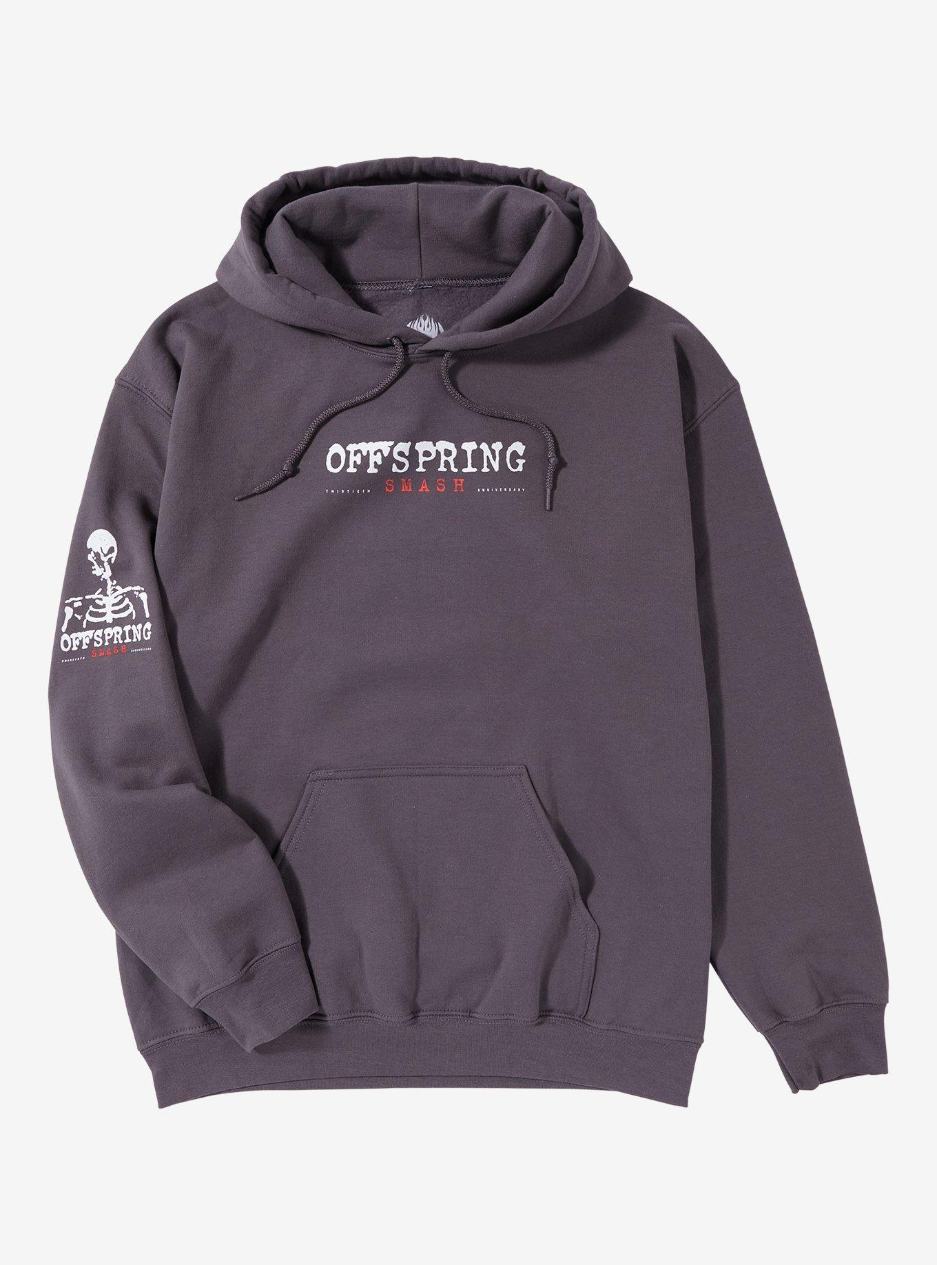 The Offspring Smash Skeleton Hoodie, CHARCOAL, hi-res