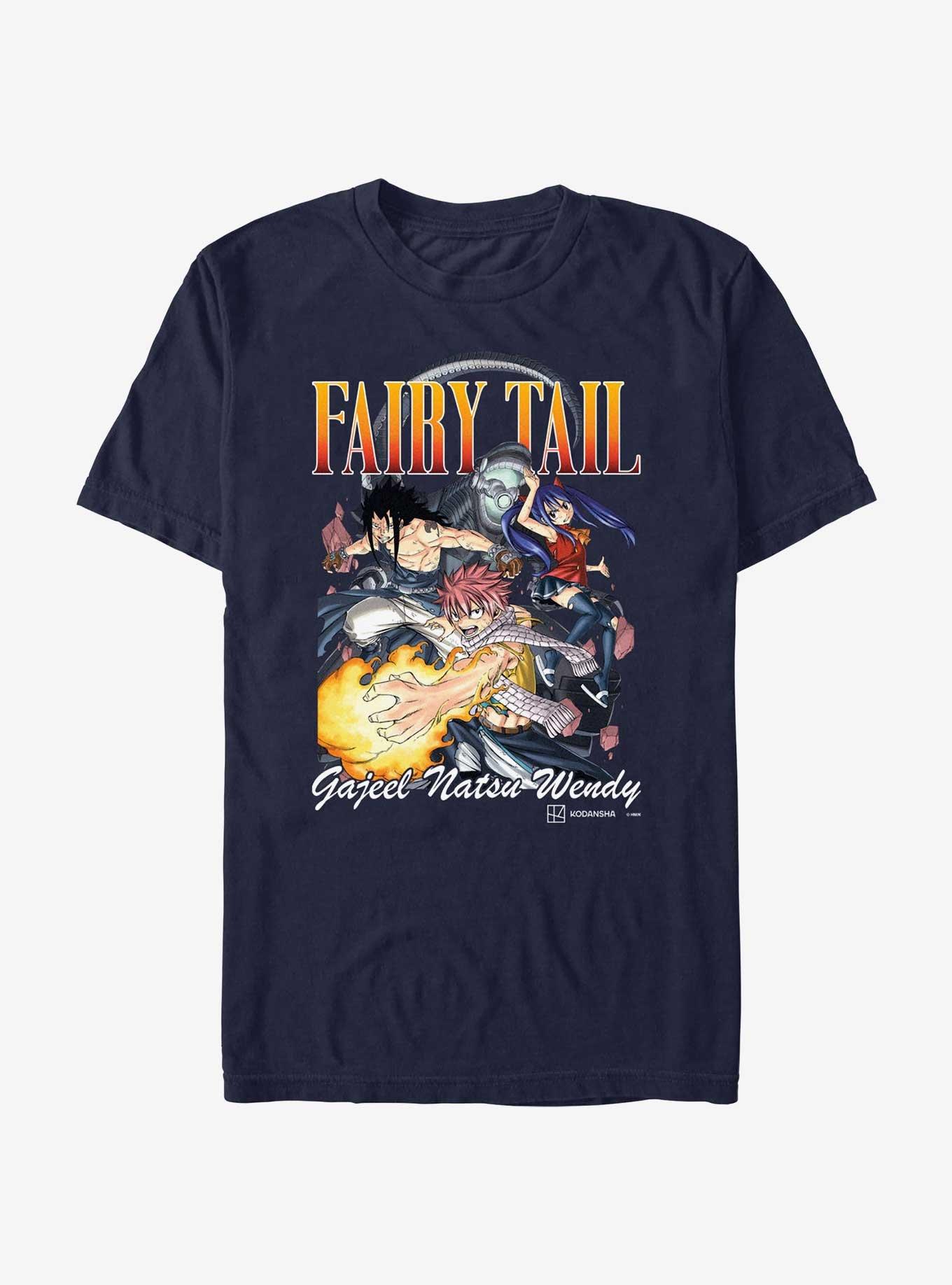 Fairy Tail Gajeel Natsu and Wendy Group T-Shirt