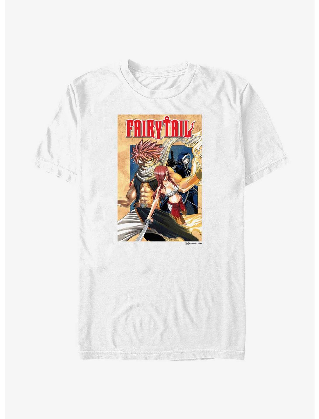 Fairy Tail Natsu Ezra and Jellal Poster T-Shirt, WHITE, hi-res