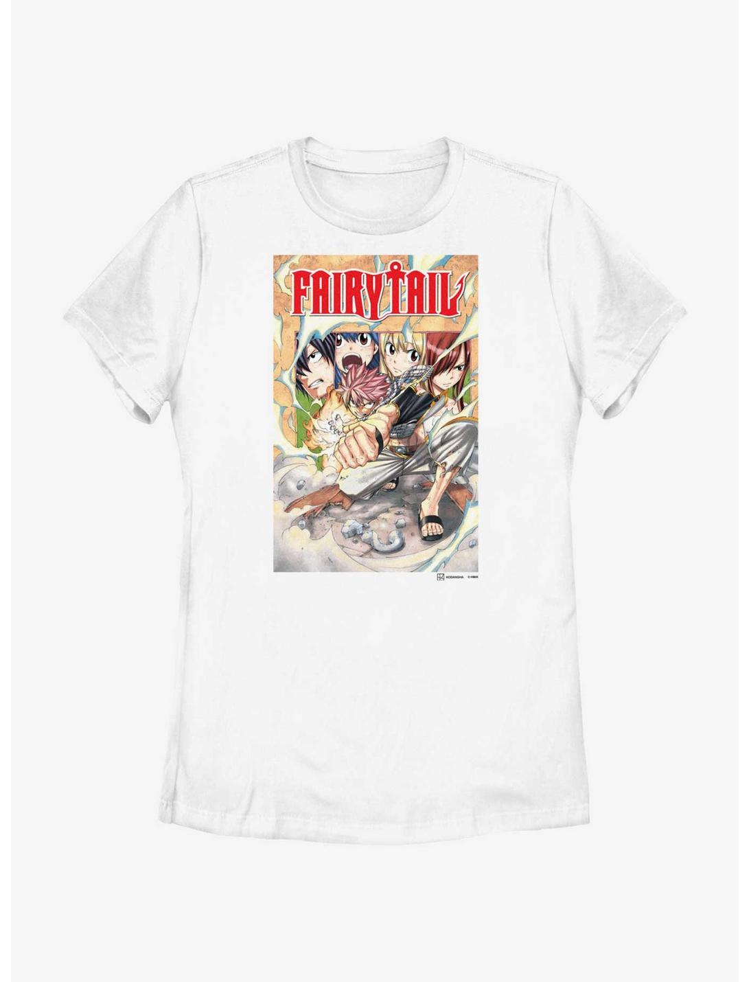 Fairy Tail Cover Poster Womens T-Shirt, WHITE, hi-res