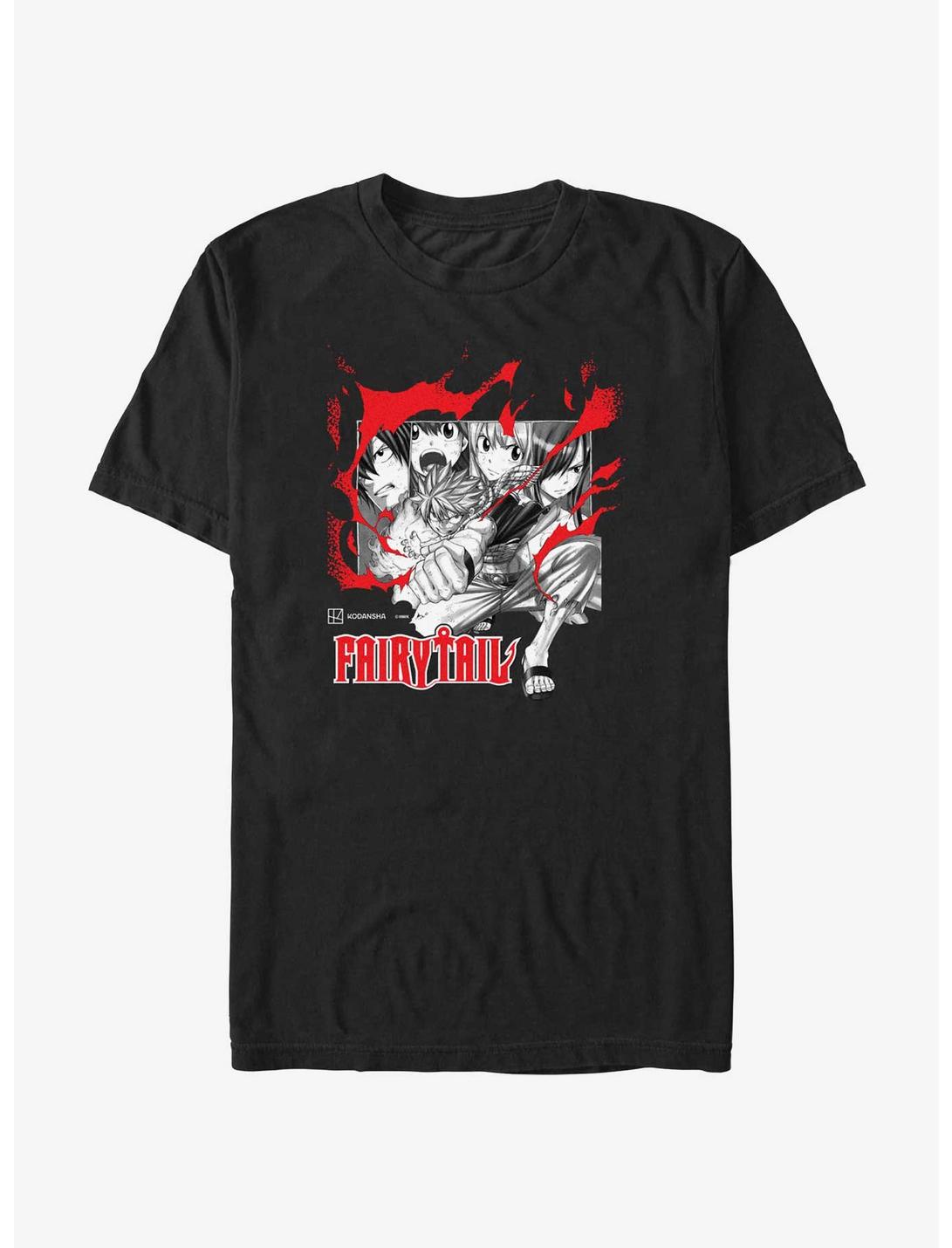 Fairy Tail Group Blaze T-Shirt, BLACK, hi-res