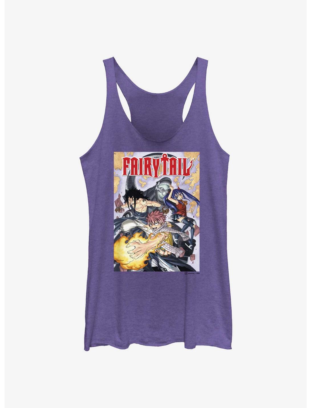 Fairy Tail Cover Poster Womens Tank Top, PUR HTR, hi-res