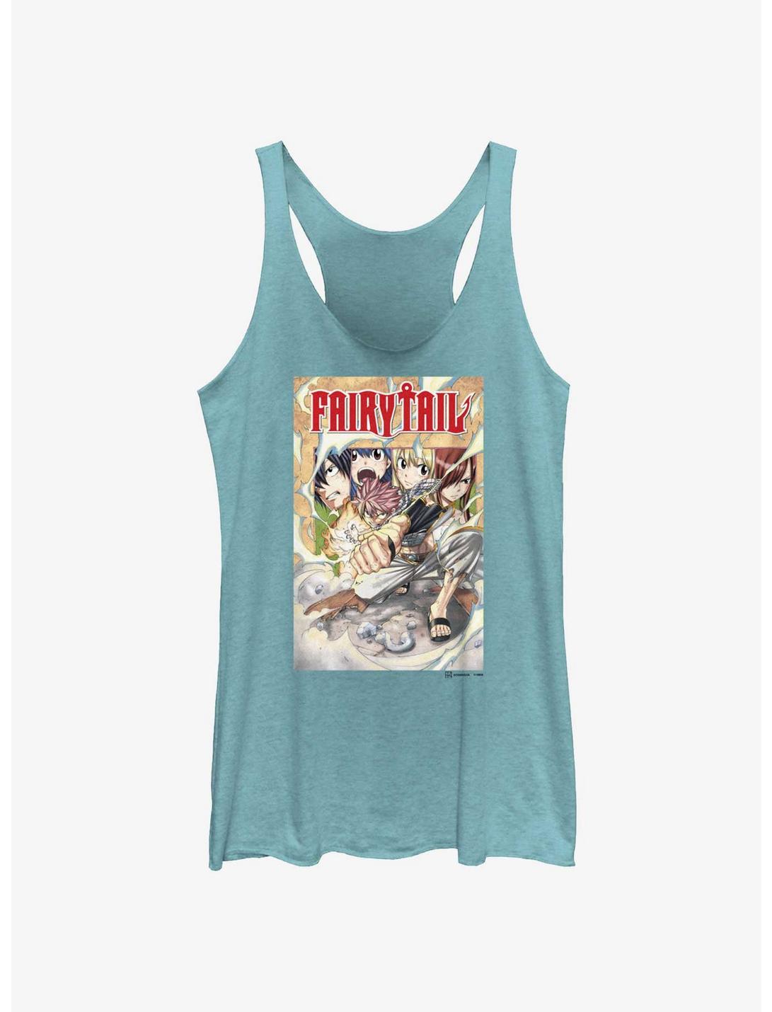 Fairy Tail Cover Poster Womens Tank Top, TAHI BLUE, hi-res