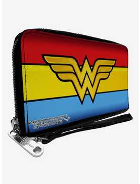 DC Comics Wonder Woman Logo Zip Around Wallet, , hi-res