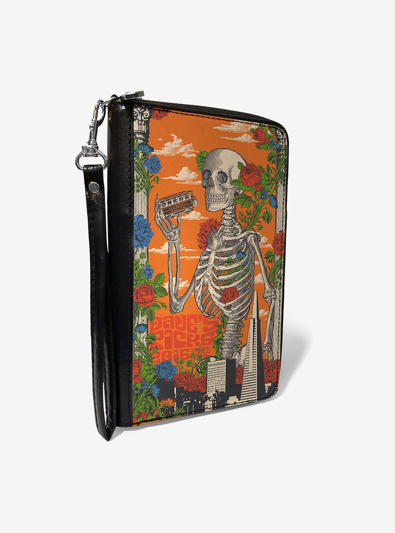 Grateful Dead Dave's Picks Skull and Roses Zip Around Wallet