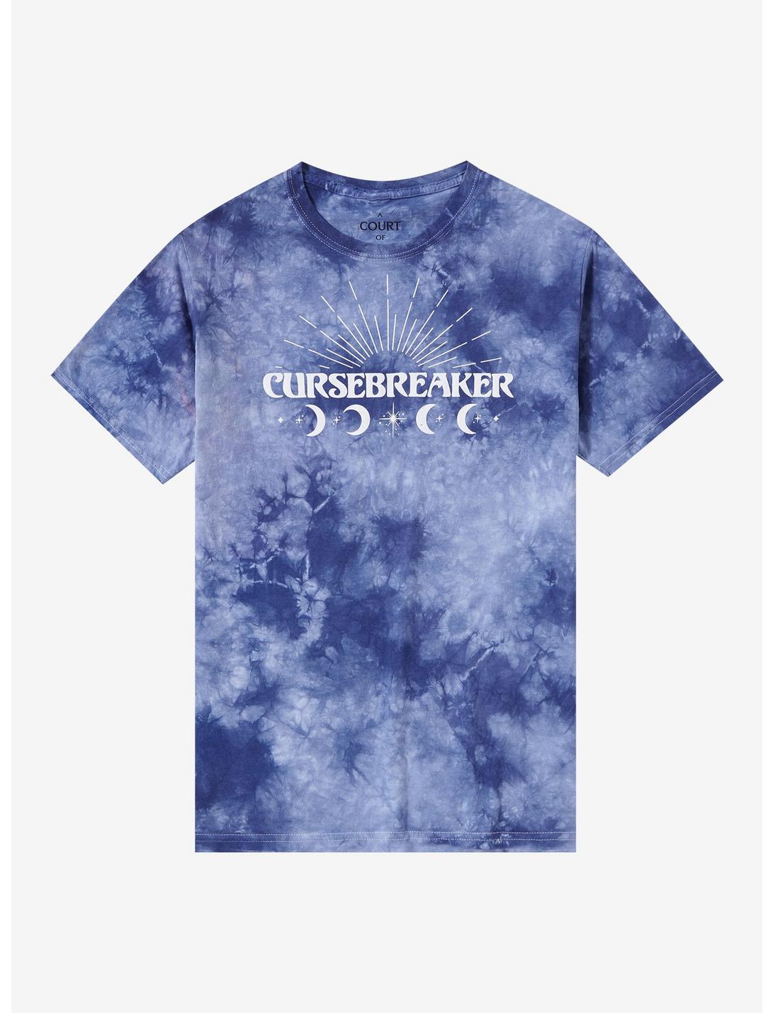 A Court Of Thorns And Roses Feyre Cursebreaker Tie-Dye Boyfriend Fit T-Shirt, BLUE  WHITE, hi-res
