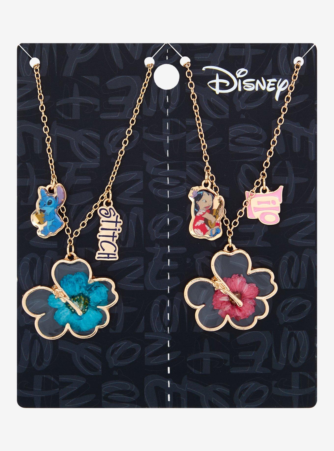 Disney Lilo & Stitch Floral Bestie Necklace Set - BoxLunch Exclusive, , hi-res