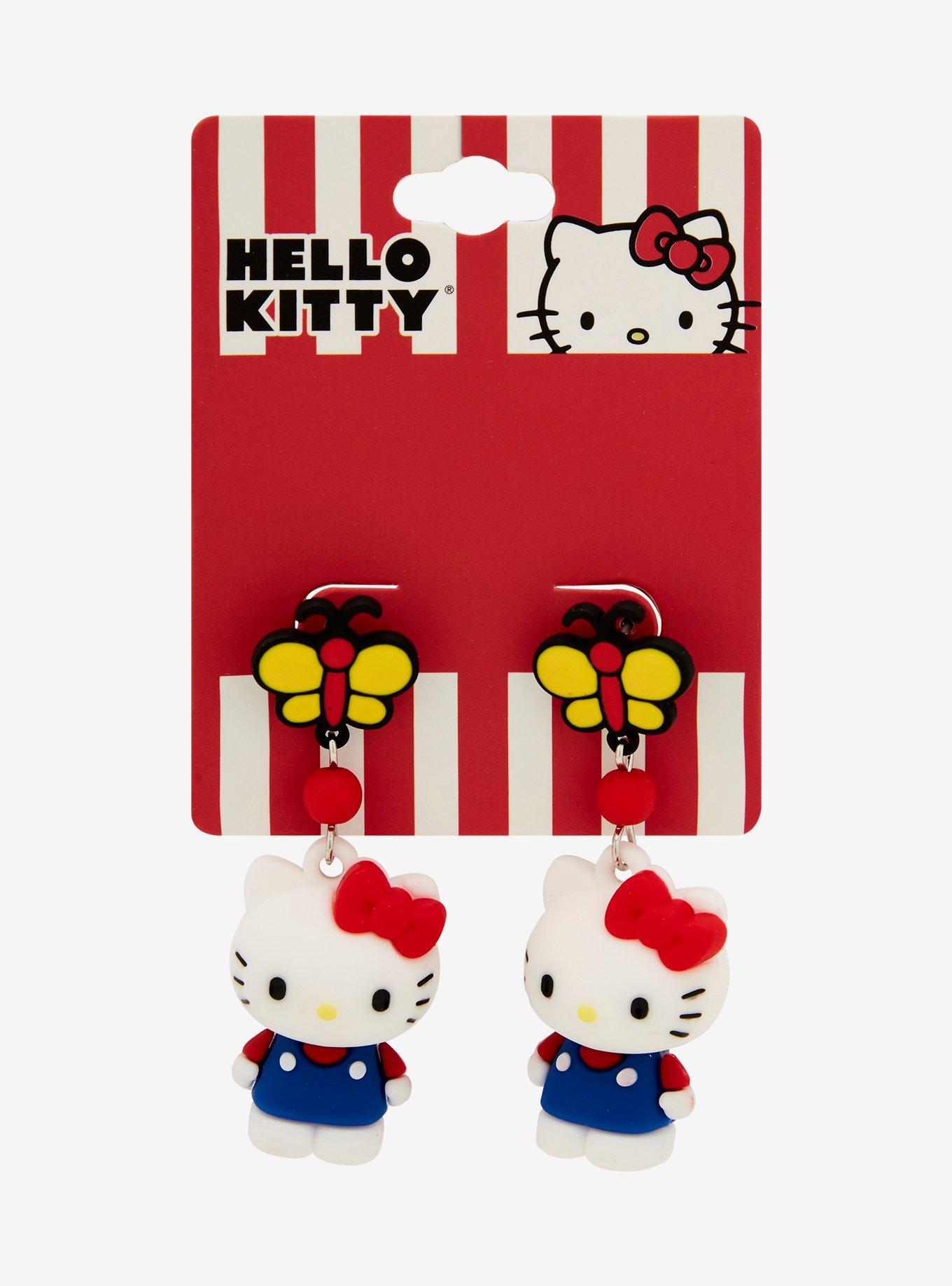 Sanrio Hello Kitty Butterfly Figural Earrings — BoxLunch Exclusive, , hi-res