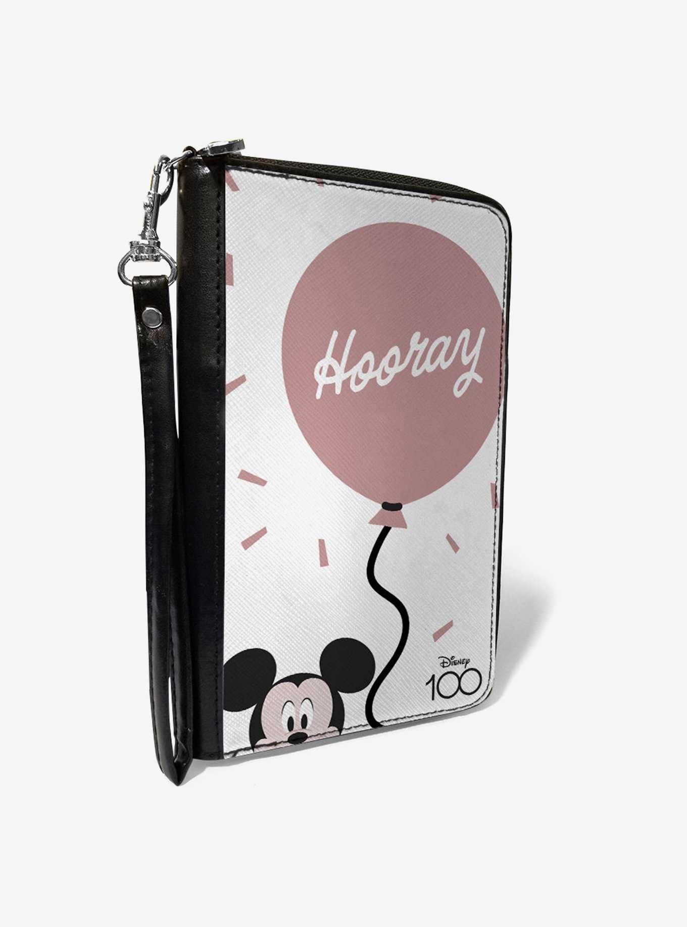 Disney100 Mickey Mouse Hooray Balloon Zip Around Wallet, , hi-res