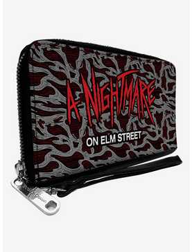 A Nightmare On Elm Street Scribble Freddy Melt Zip Around Wallet, , hi-res