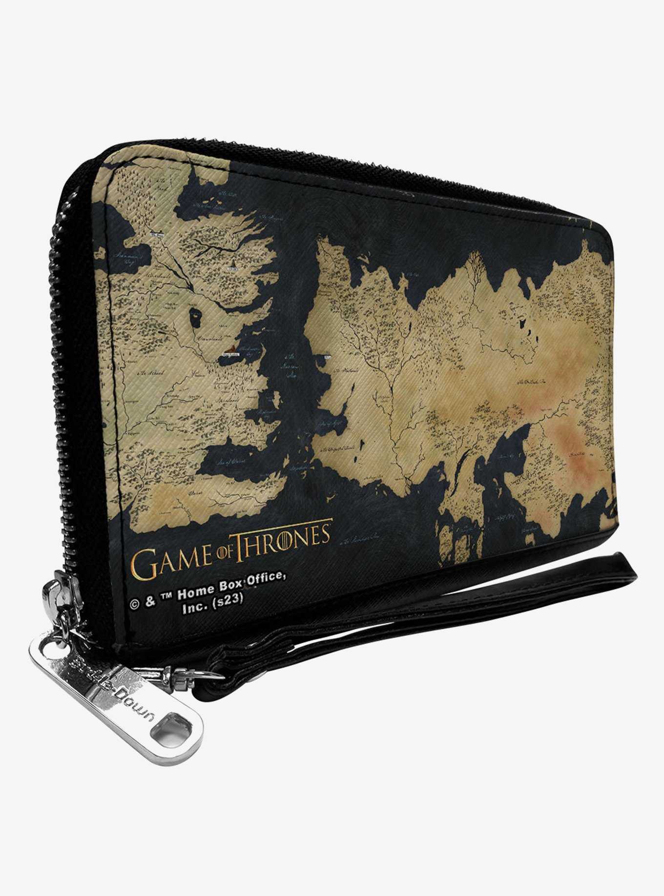 Game of Thrones World Map Westeros and Essos Zip Around Wallet, , hi-res