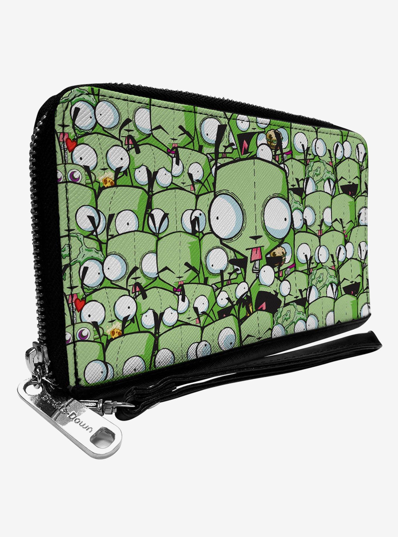 Invader Zim GIR Poses Stacked Zip Around Wallet, , hi-res