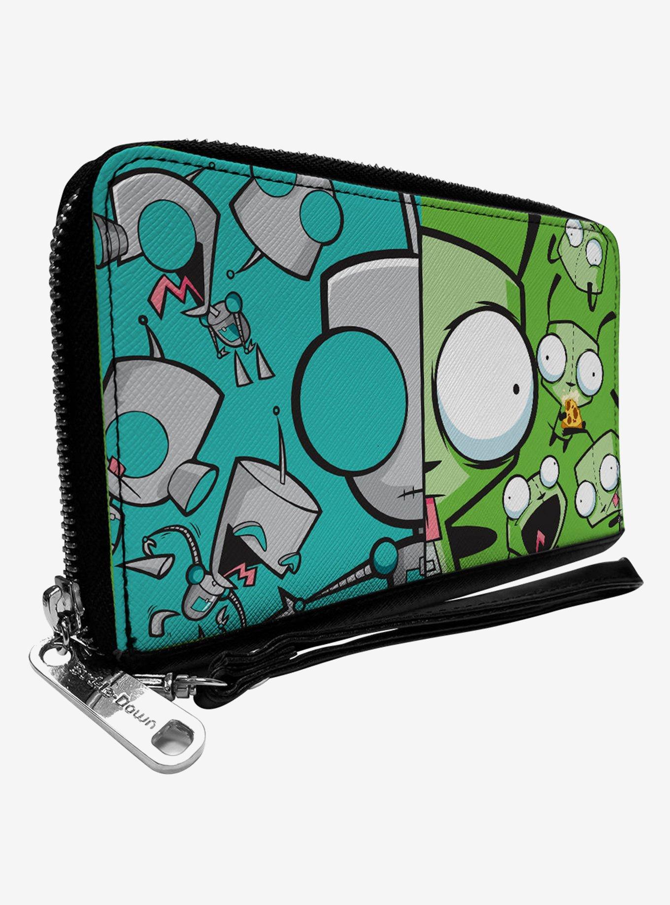 Invader Zim GIR Split Close Up Zip Around Wallet