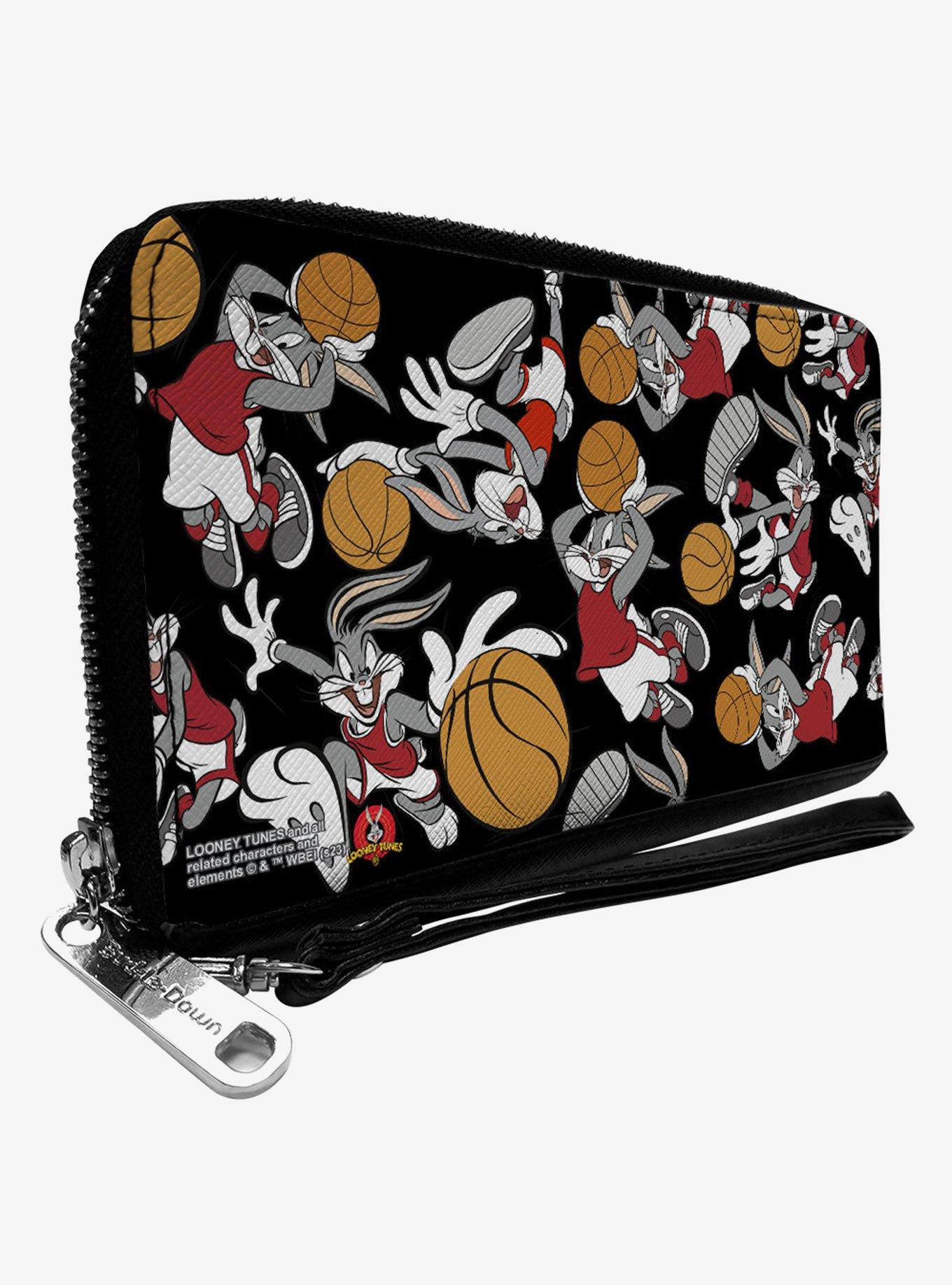 Looney Tunes Bugs Bunny Basketball Poses Zip Around Wallet, , hi-res