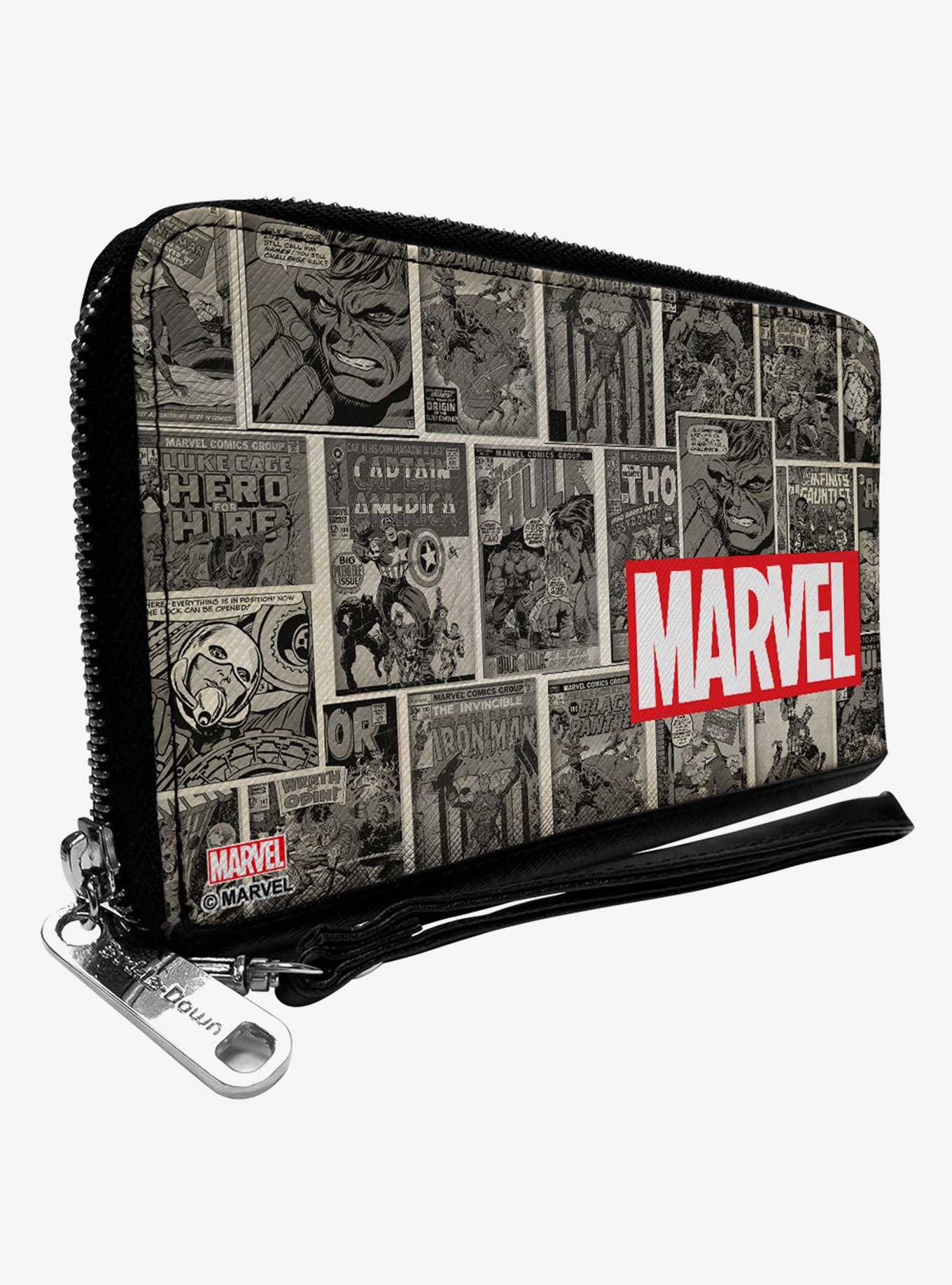 Marvel Brick and Retro Comic Covers Zip Around Wallet, , hi-res