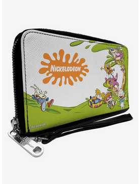 Nickelodeon 90s Character Mash Up and Splat Logo Zip Around Wallet, , hi-res