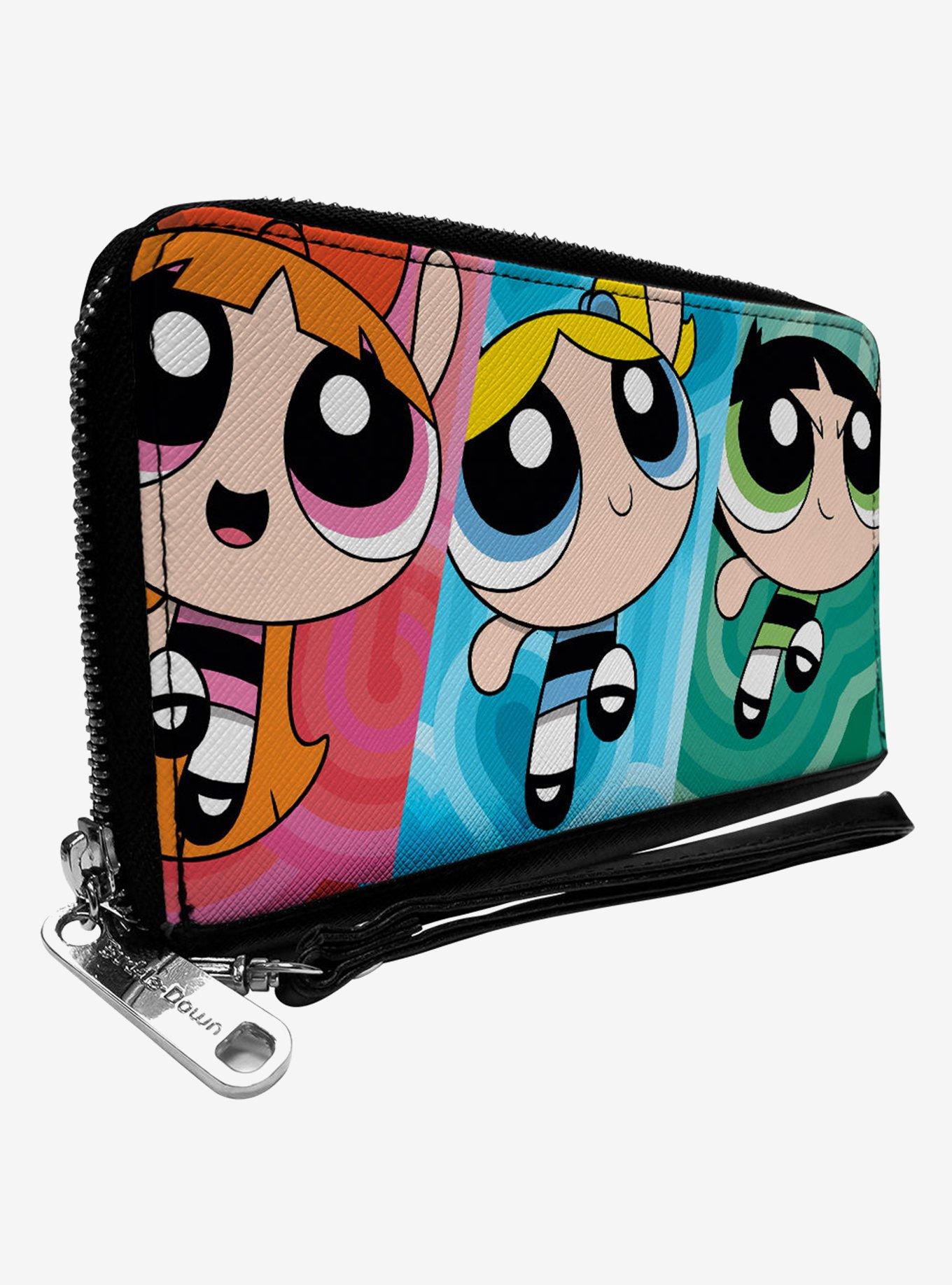 The Powerpuff Girls Action Pose Blocks Zip Around Wallet, , hi-res