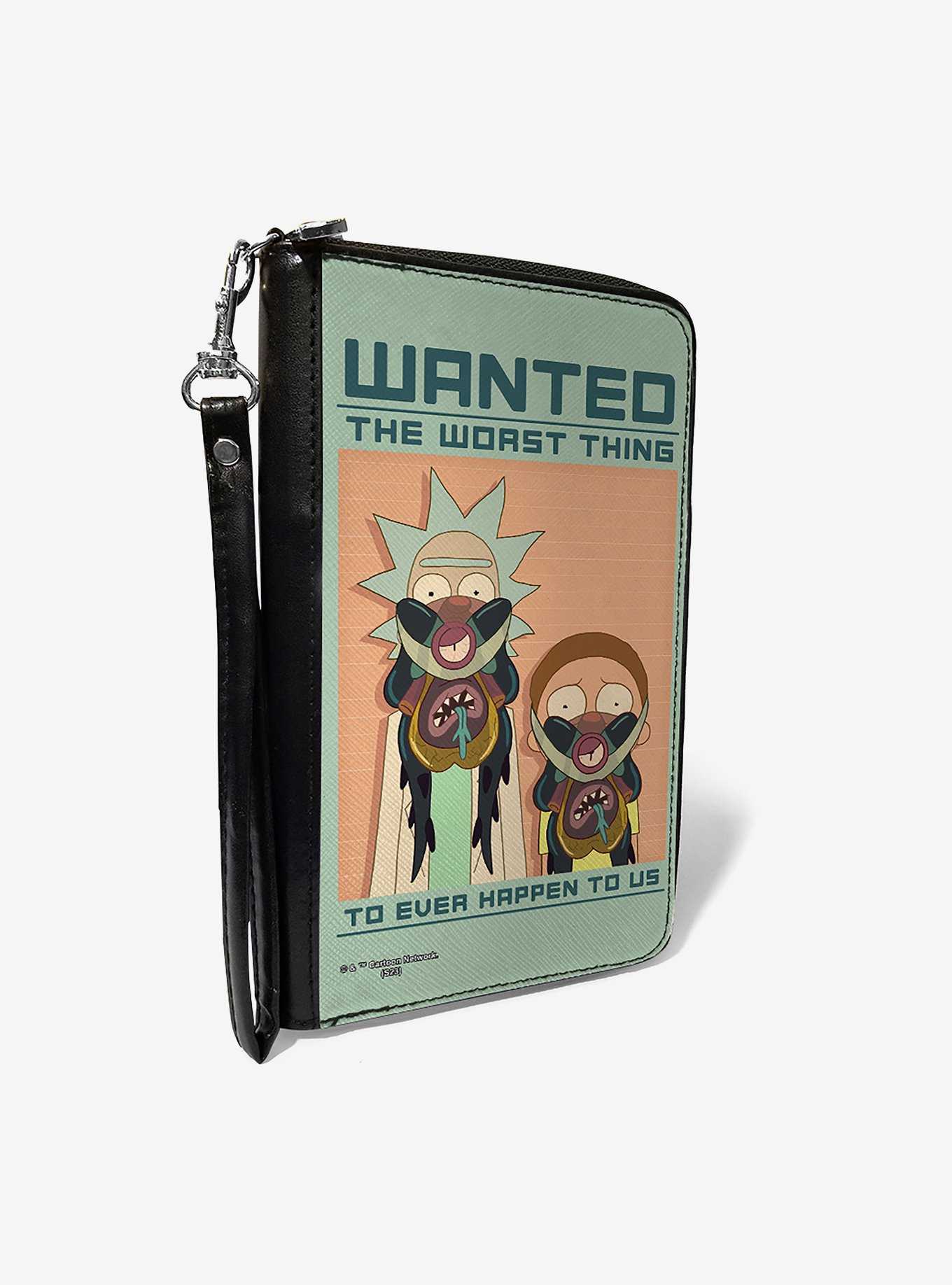 Rick and Morty Wanted Poster The Worst Thing Zip Around Wallet, , hi-res