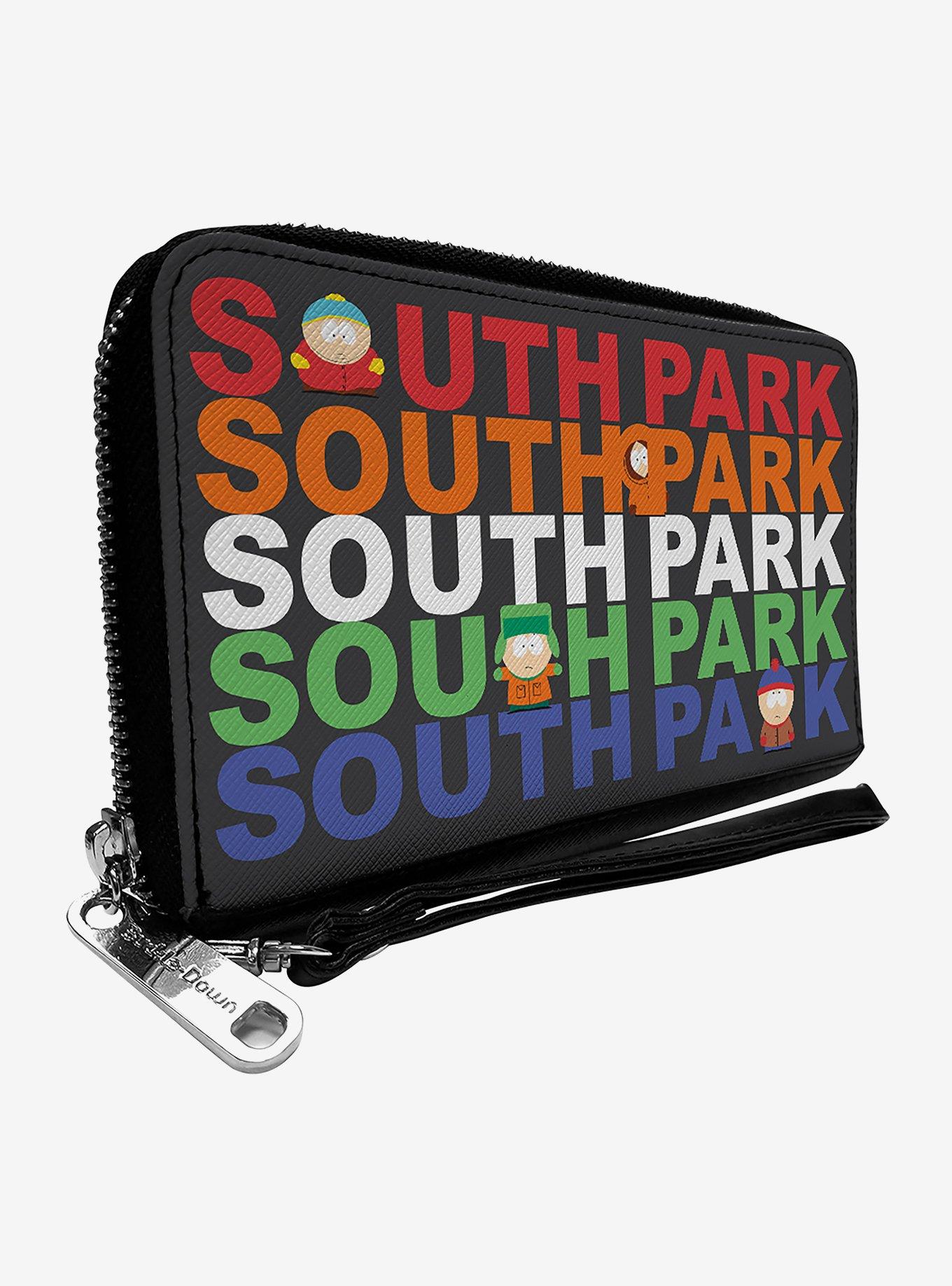 South Park Boys Text Logo Repeat Zip Around Wallet