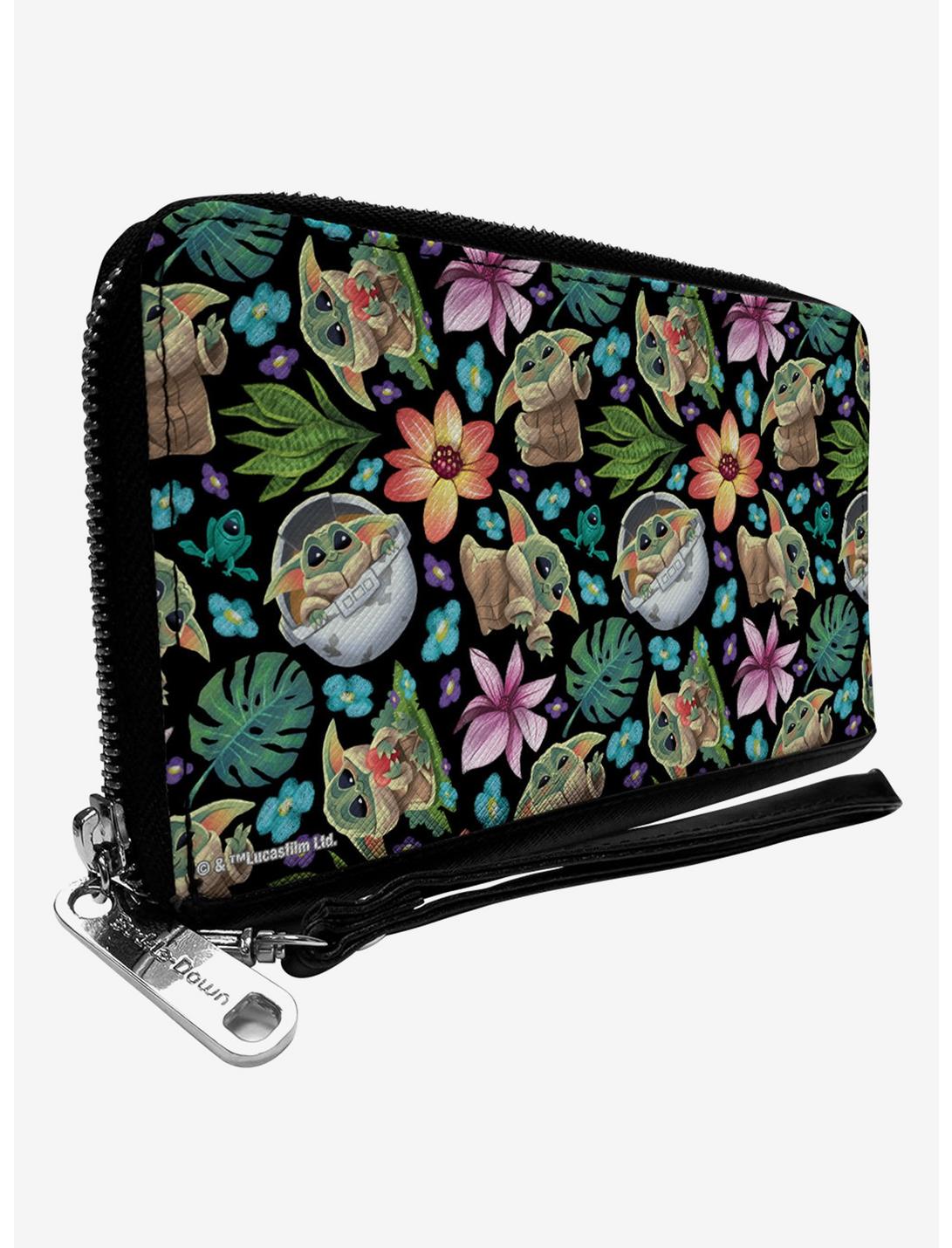 Star Wars The Mandalorian The Child Poses and Floral Zip Around Wallet, , hi-res