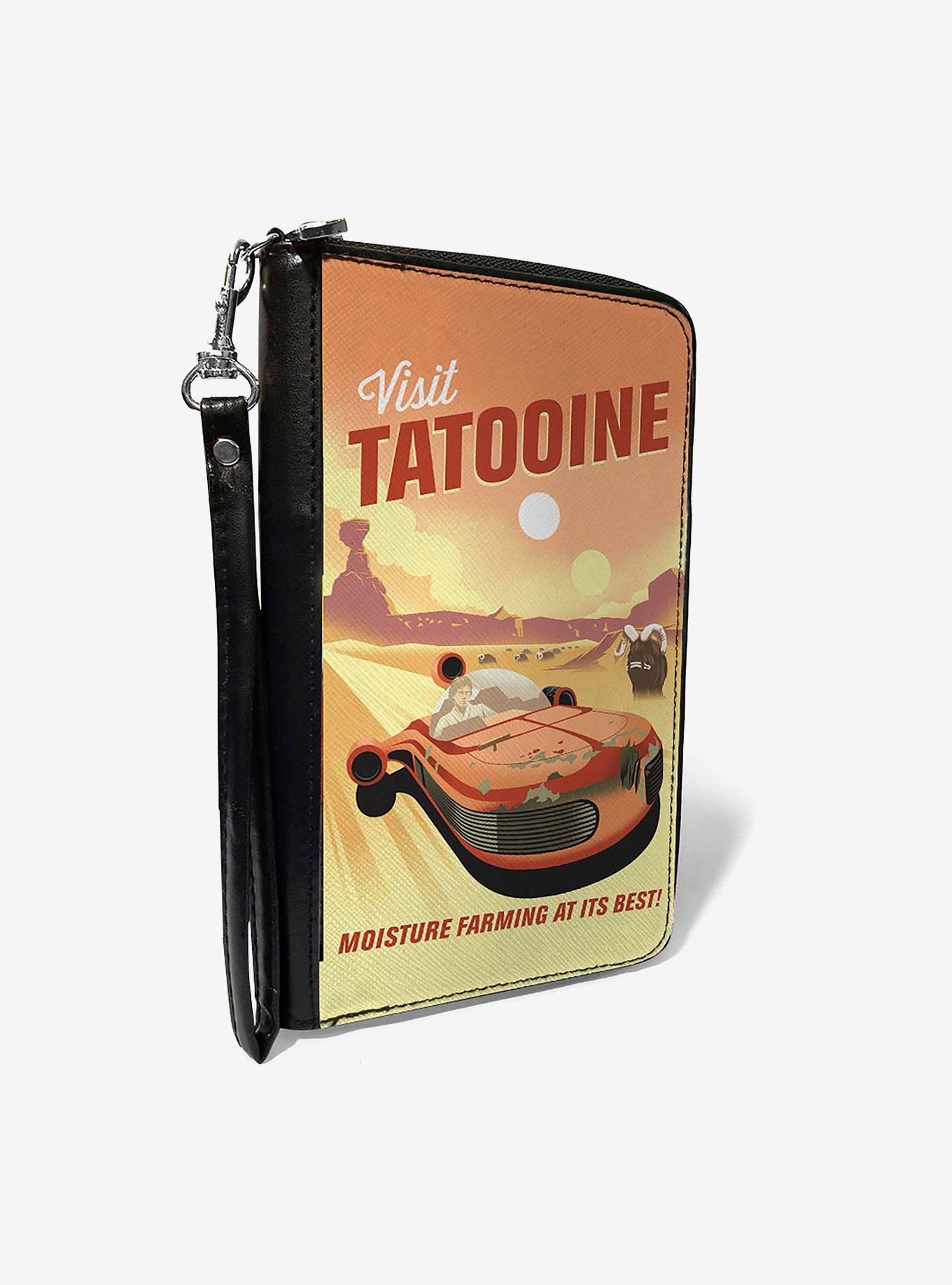 Star Wars Visit Tatooine Luke Landspeeder Landscape Zip Around Wallet